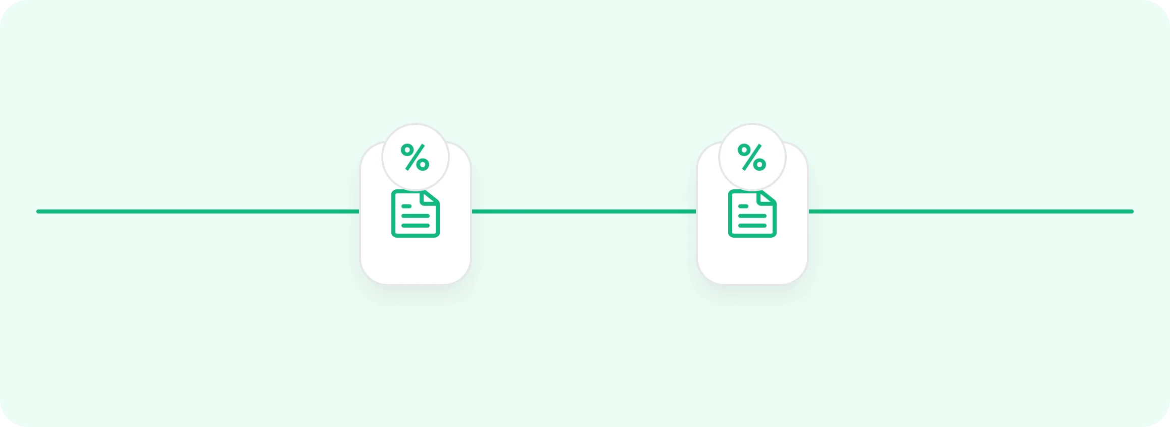 Two finance documents converging on one line